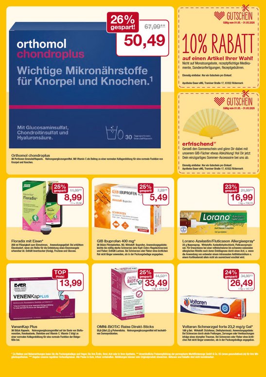 Flyer mit Mai-Angeboten