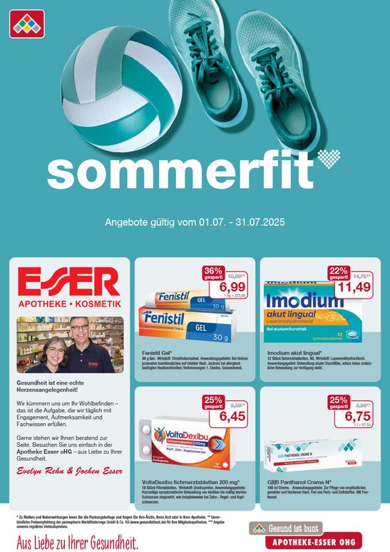 Flyer mit den Juli-Angeboten