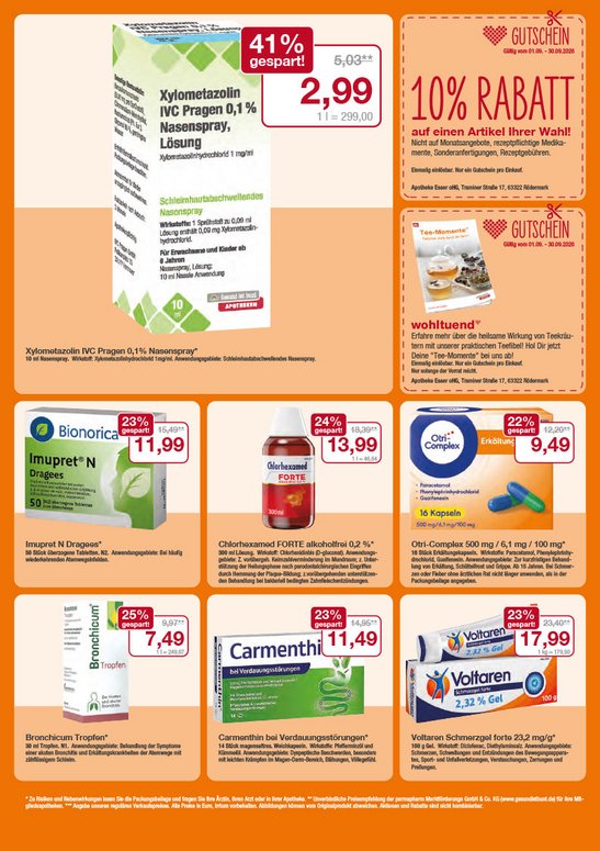 Flyer mit September-Angeboten Flyer mit September-Angeboten
