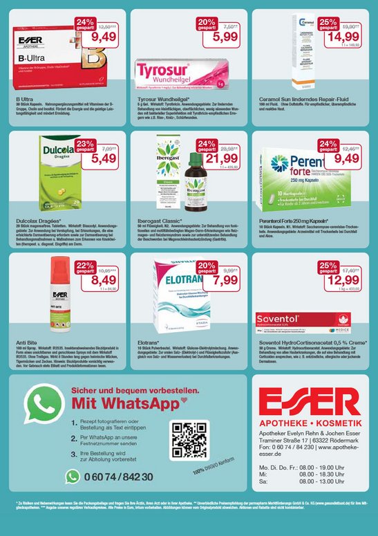 Flyer mit den Juli-Angeboten