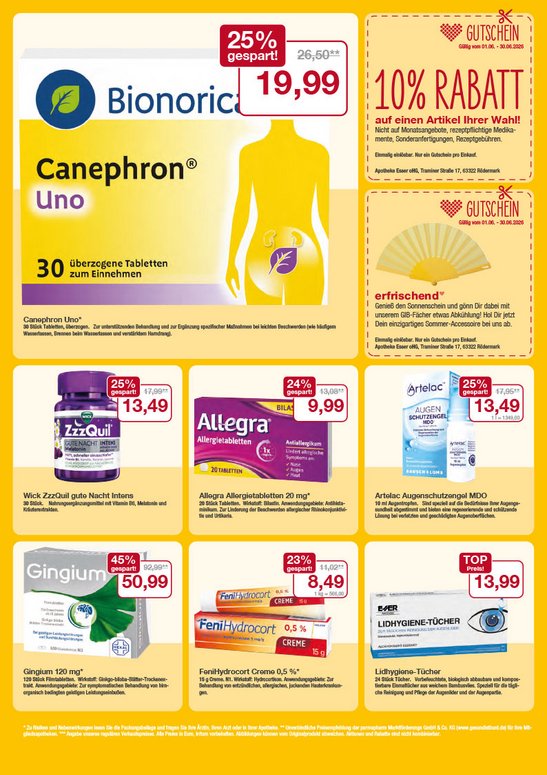 Flyer mit Juni-Angeboten Flyer mit Juni-Angeboten
